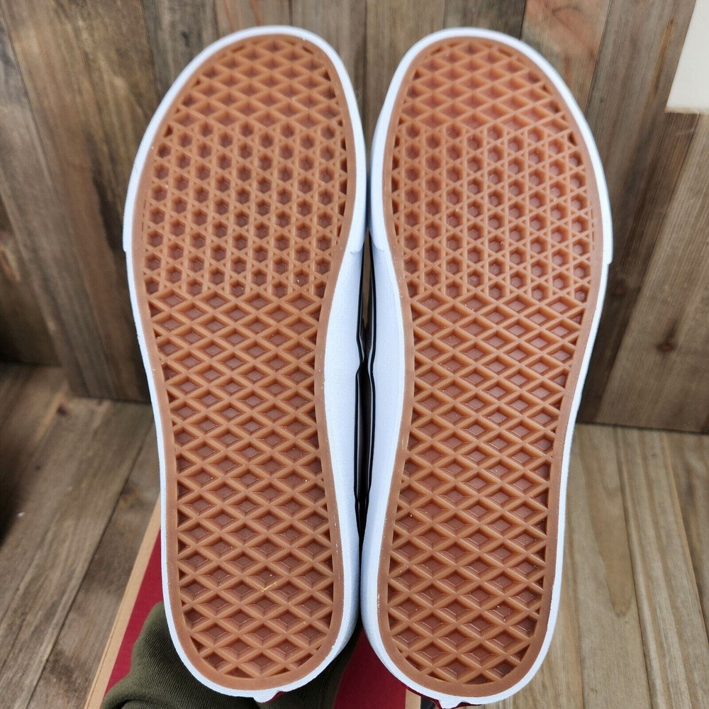 Mens Vans Asher Taupe Beige Canvas Athletic Slip On Shoes - Picture 7 of 8
